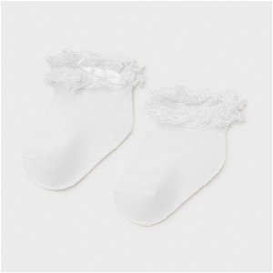 MAYORAL dívčí ponožky bílé, 62 cm, EU 16-17