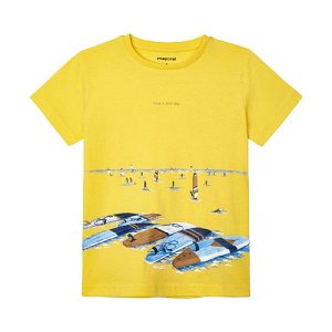 MAYORAL chlapecké tričko KR žluté surfy - 128 cm