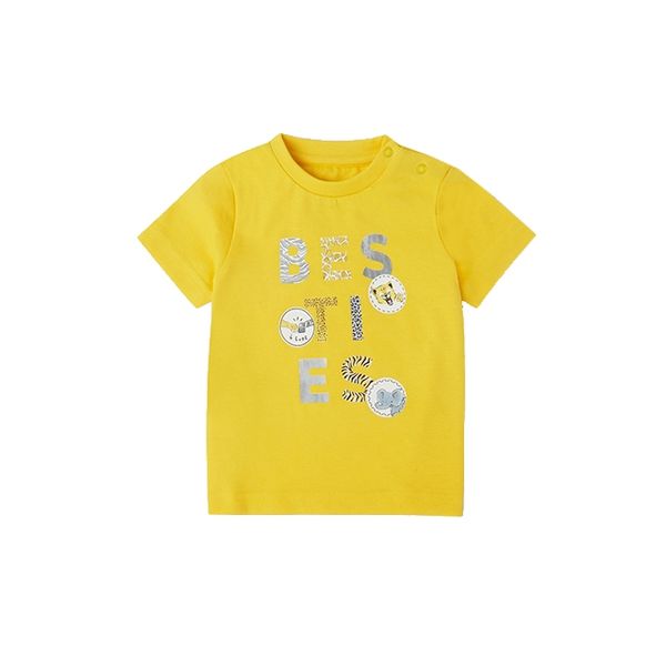 MAYORAL chlapecké tričko KR nápis, žlutá - 86 cm