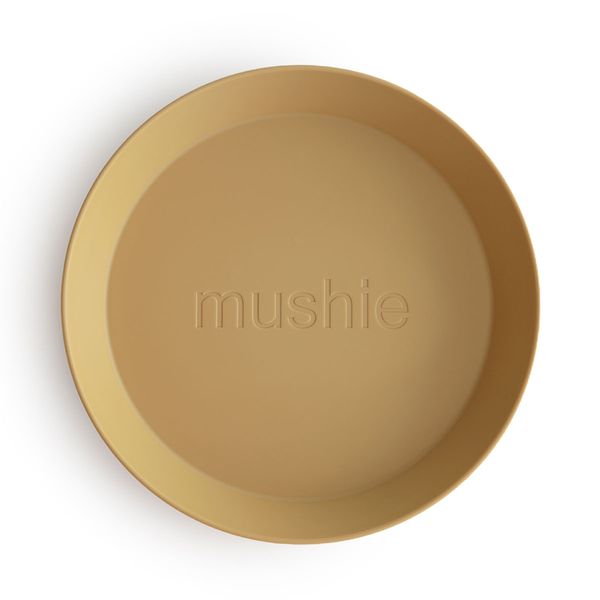 MUSHIE Kulatý talíř 2ks - Mustard