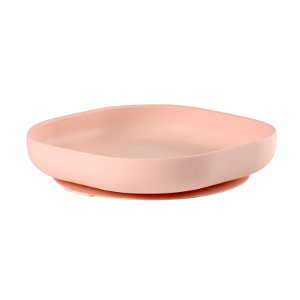BÉABA silikonový talíř s přísavkou Pink