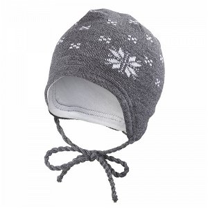 Čepice pletená zavazovací norská hvězda Outlast® velikost 2, 39-41 cm, barva šedá