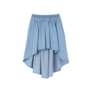 MAYORAL dívčí sukně asymetrický střih, světle modrá - 152 cm