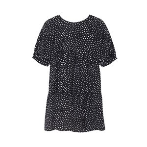 MAYORAL dívčí šaty černé s puntíkem - 140 cm