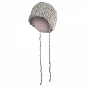 Čepice pletená zavazovací drobný vzor Outlast® velikost 1, 36-38 cm, barva béžová