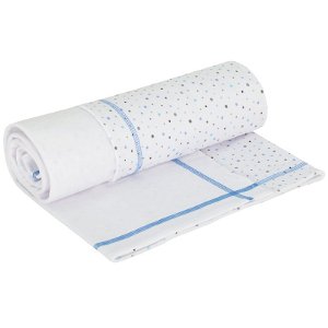 ESITO Letní dětská deka dvojitá bavlna jemný puntík, modrý 75 x 100 cm