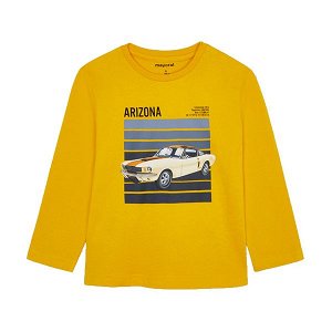 MAYORAL chlapecké tričko DR Arizona auto žlutá - 122 cm