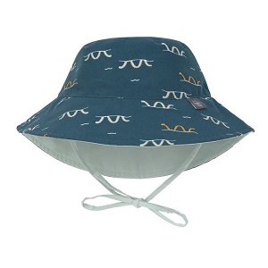 LÄSSIG Klobouček Sun Bucket Hat sea snake blue 09-12 m