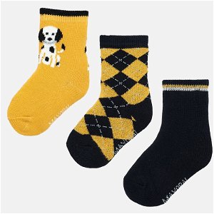 MAYORAL chlapecké ponožky dalmatýn žlutá - EU18-19