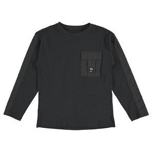 MAYORAL chlapecké tričko DR s kapsou černá - 152 cm
