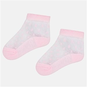 MAYORAL dívčí jemné ponožky puntík růžová - 86 cm