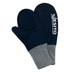 ESITO Zimní palcové rukavice softshell s beránkem - navy blue / 3 - 4 roky