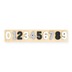 JOLLEIN Dřevěné číselné puzzle grey/white