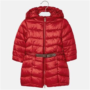 MAYORAL dívčí dlouhý zimní kabát červená - 122 cm