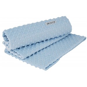 ESITO Dětská deka dvojitá MINKY jednobarevná, Barva modrá, Velikost 73 x 98 cm