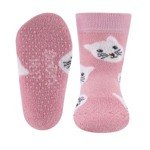 EWERS dívčí ponožky ABS kočičky růžová EU 19-22