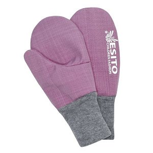 ESITO Zimní palcové rukavice softshell s beránkem - antique pink / 1 - 2 roky
