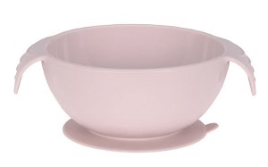 LÄSSIG Dětská mistička Bowl Silicone with suction pad Pink