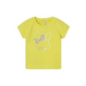 MAYORAL dívčí tričko KR zajíček, žlutá - 98 cm