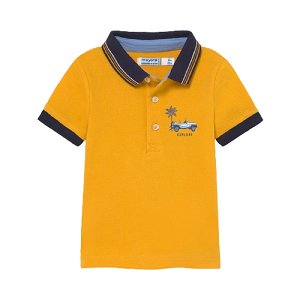MAYORAL chlapecká polokošile s límečkem, žlutá/modrá - 92 cm