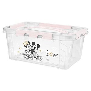 KEEEPER Domácí úložný box malý "Mickey & Minnie", Pastelová růžová