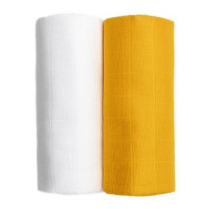 T-TOMI Tetra osušky Exclusive Collection 2ks white + mustard