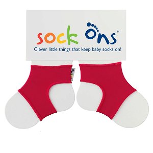 SOCK ONS Bright Red - velikost 0-6m