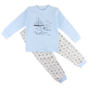 FIXONI chlapecké dvoudílné pyžamo lodičky modrá - 80 cm