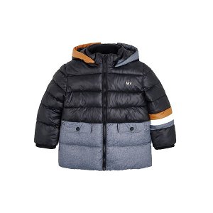 MAYORAL chlapecká zimní bunda černá, šedá - 116 cm