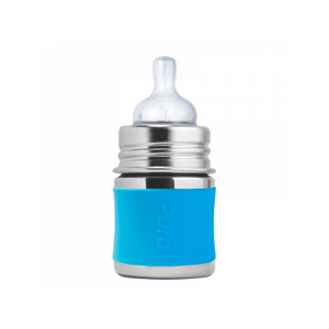 PURA nerezová kojenecká láhev 150 ml - modrá