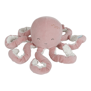 LITTLE DUTCH Malá plyšová chobotnička ocean - pink