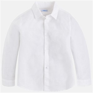 MAYORAL chlapecká košile s dlouhým rukávem - bílá - 128 cm