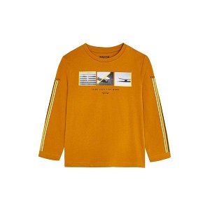 MAYORAL chlapecké tričko DR skateboard tmavě oranžová - 128 cm