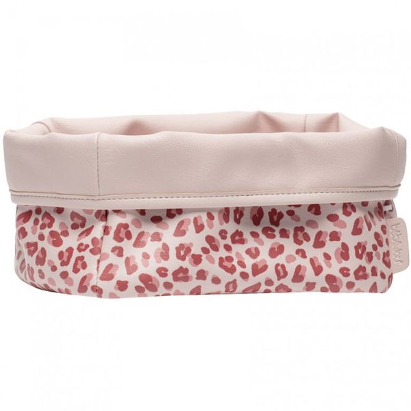 BÉBÉ-JOU Textilní košík na kojenecké potřeby Leopard Pink