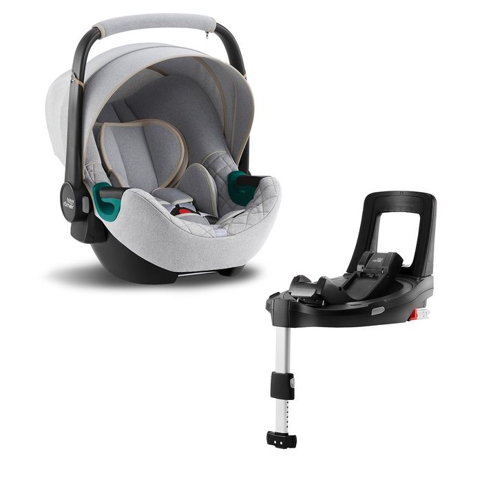 BRITAX RÖMER Autosedačka Baby-Safe 3 i-Size Bundle Flex iSense, Nordic Grey