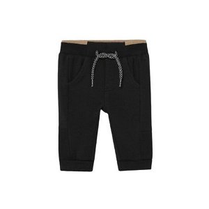 MAYORAL chlapecké sportovní kalhoty hnědý lem černá - 70 cm