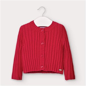 MAYORAL dívčí módní pletený svetr červená - 86 cm