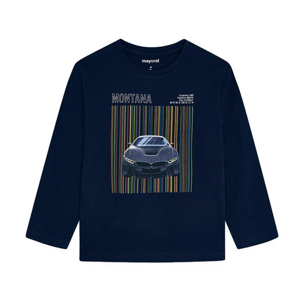 MAYORAL chlapecké tričko DR Montana auto tmavě modrá - 122 cm
