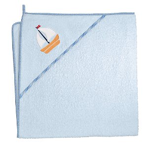 CEBA BABY Froté ručník s aplikací a kapuckou - Námořník modrá