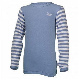 Tričko smyk DR Outlast® velikost 116, barva ledově modrá/pruh modrý