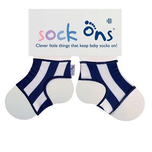 KIKKO Sock Ons Designer Navy Stripes 6-12měsíců