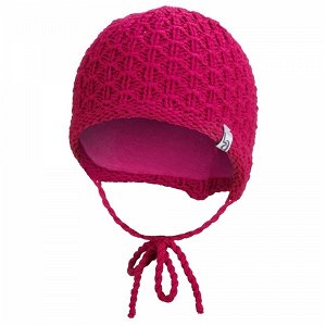 Čepice pletená zavazovací drobný vzor Outlast® velikost 1, 35-38 cm, barva stř.růžová