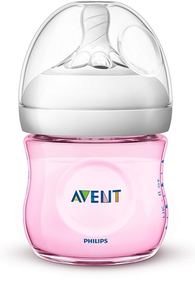 Avent Natural kojenecká láhev PP 125ml-růžová NEW