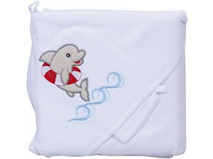 Scarlett froté ručník -delfín bílý