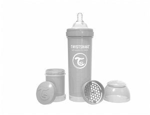 TwistShake Kojenecká láhev Anti-Colic 330ml-Pastelově šedá