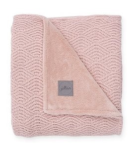 Jollein River knit deka 75x100-pale pink/coral fleece