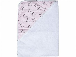 LUMA dětský froté ručník s kapucí-Racoon Pink