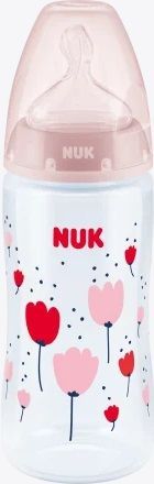 NUK kojenecká láhev FC s kontrolou teploty 300ml-růžová