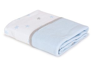 Ceba Baby Žerzej oboustranná deka 90x100cm-Medium Stars and Blue
