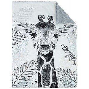 Esito luxusní deka MINKY-žirafa šedá